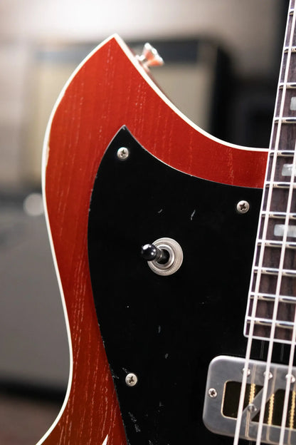 Novo Custom Miris P2 Semi-Hollow Electric Guitar - Faded Sparkling Burgundy with Gig Bag
