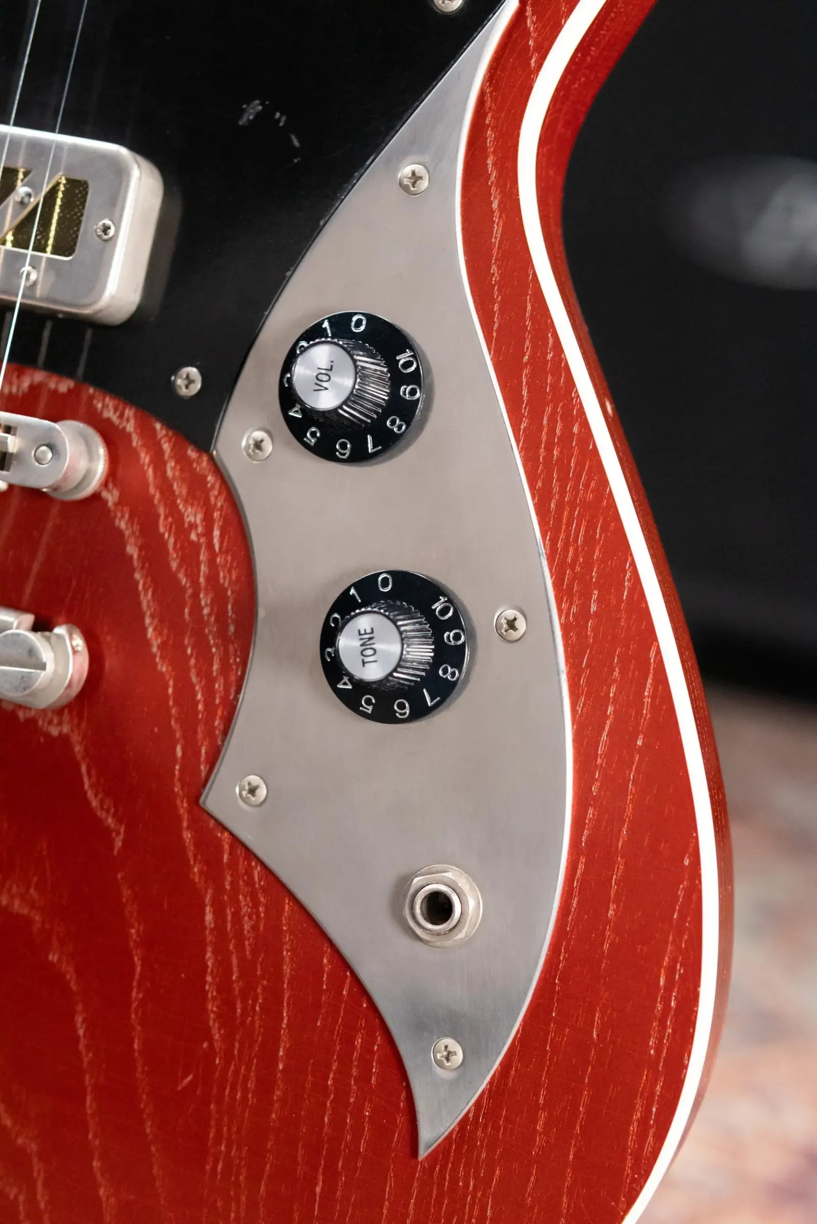 Novo Custom Miris P2 Semi-Hollow Electric Guitar - Faded Sparkling Burgundy with Gig Bag