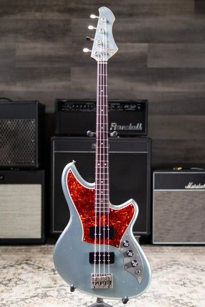 Novo Custom Shop Ivorus Electric Bass - Ice Blue Metallic with Gig Bag