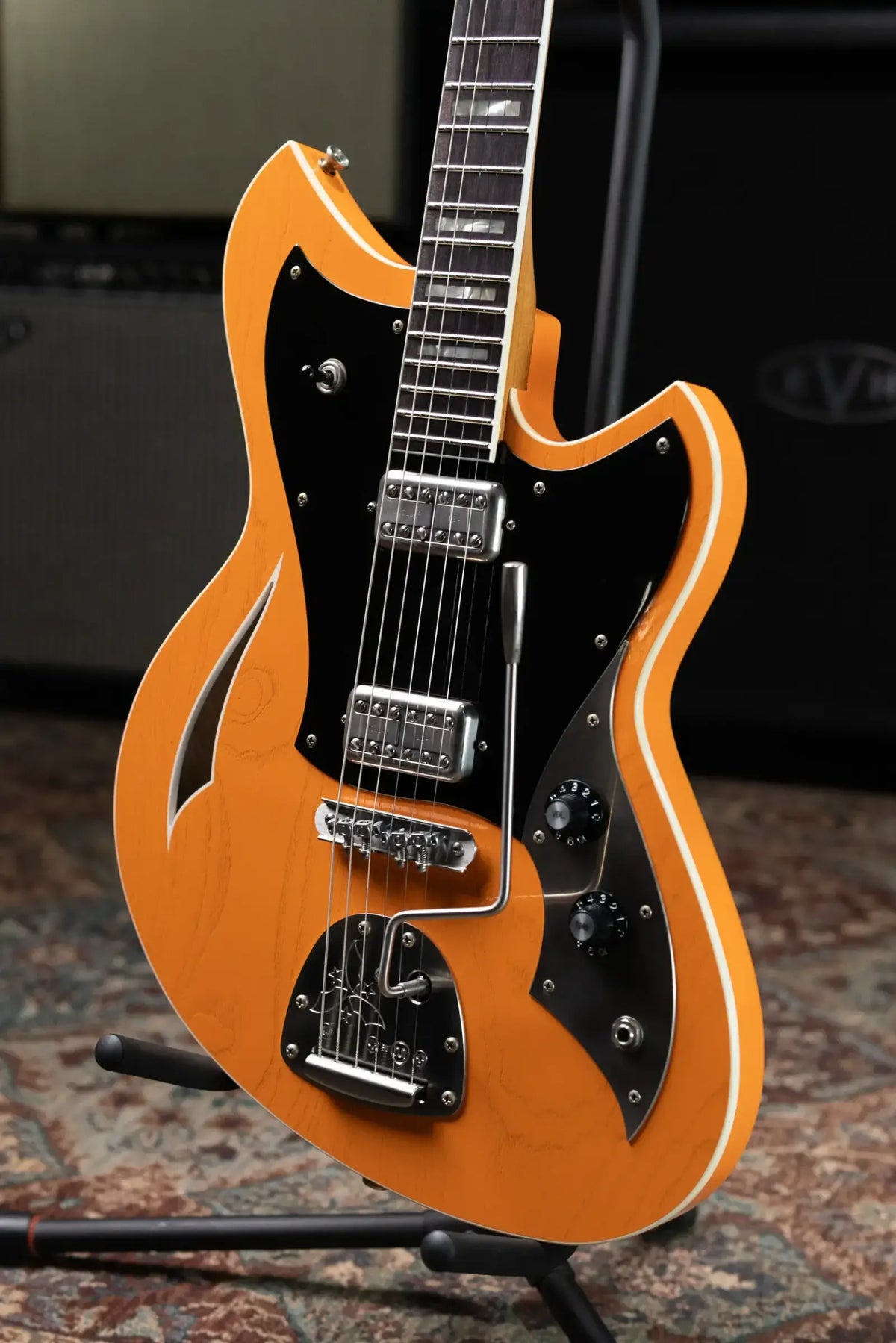 Novo Custom Shop Miris JHH Semi-Hollow Electric Guitar - Creamsicle with Gig Bag