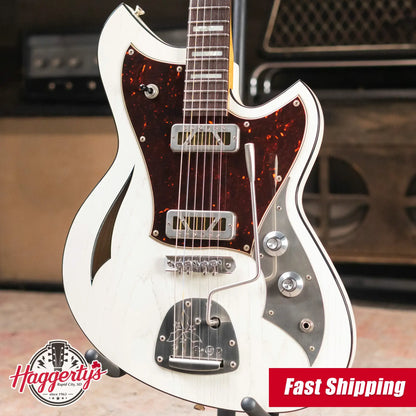 Novo Custom Shop Miris J Semi-Hollow Electric Guitar - Olympic White with Gig Bag