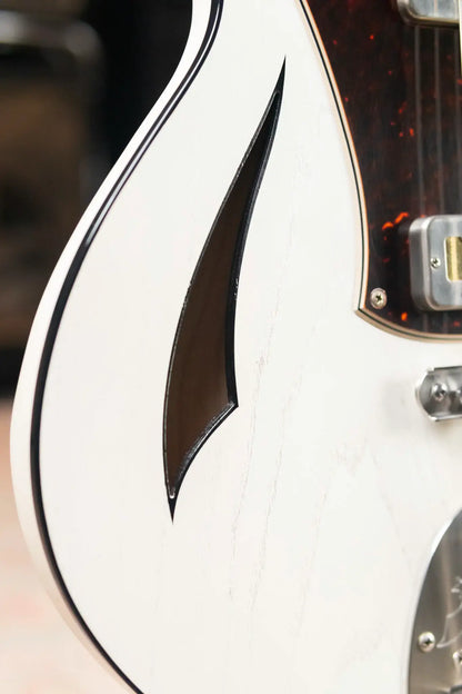 Novo Custom Shop Miris J Semi-Hollow Electric Guitar - Olympic White with Gig Bag