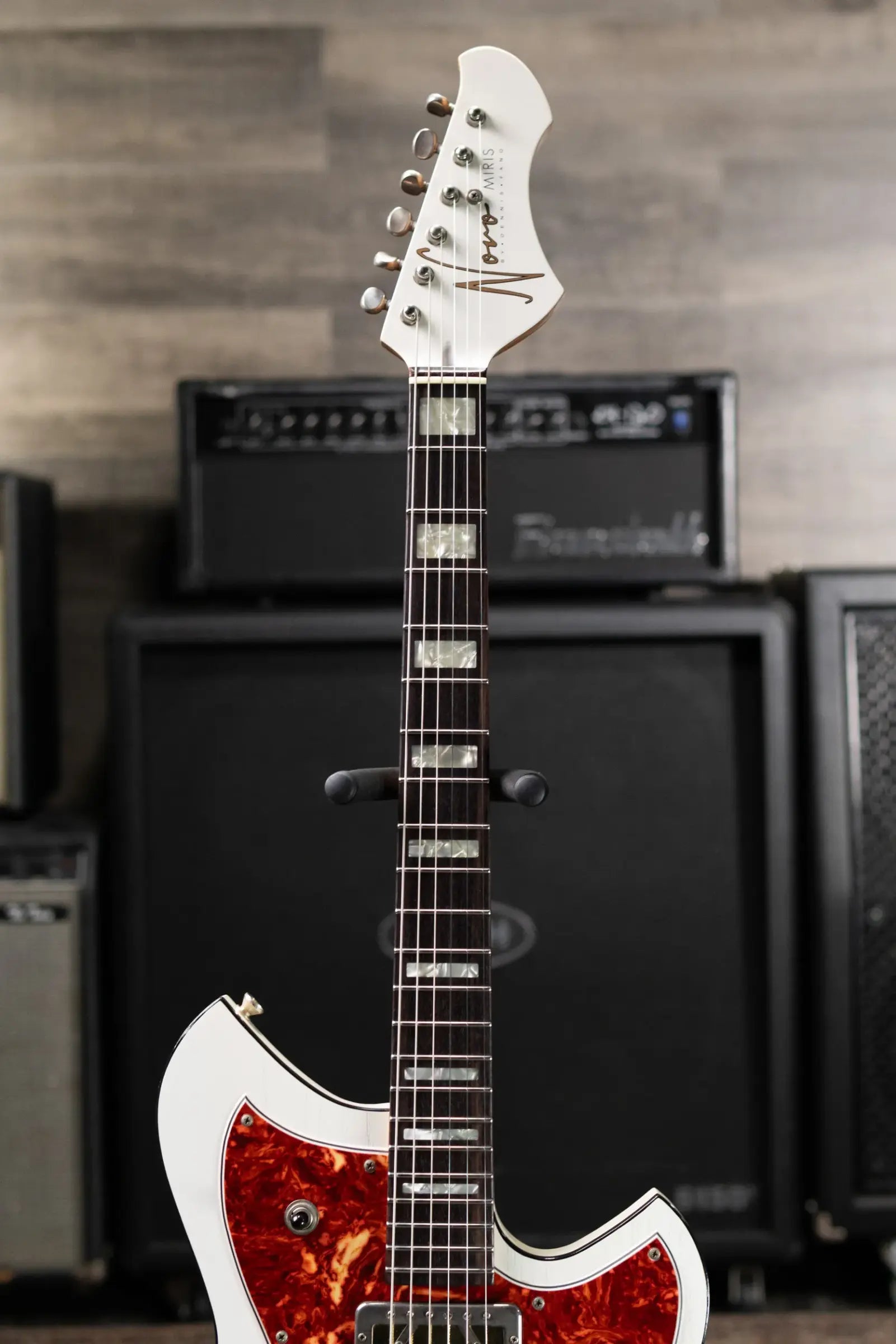 Novo Custom Shop Miris J Semi-Hollow Electric Guitar - Olympic White with Padded Soft Case