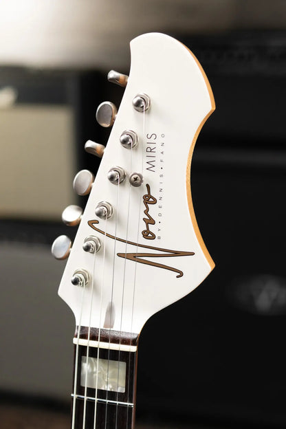 Novo Custom Shop Miris J Semi-Hollow Electric Guitar - Olympic White with Padded Soft Case