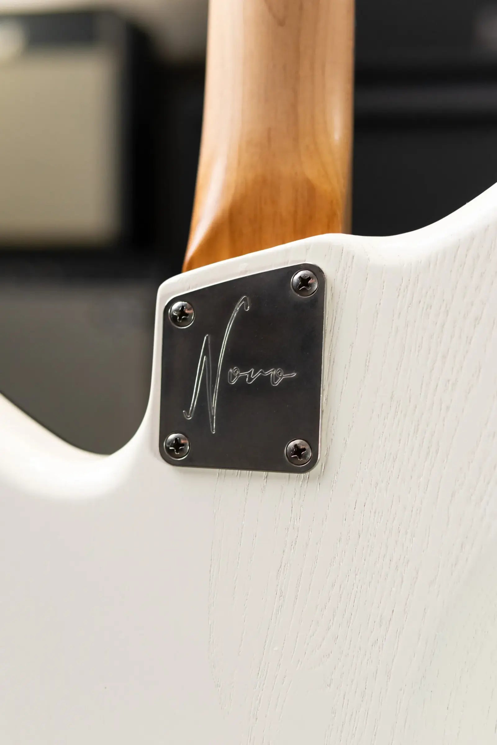 Novo Custom Shop Miris J Semi-Hollow Electric Guitar - Olympic White with Padded Soft Case