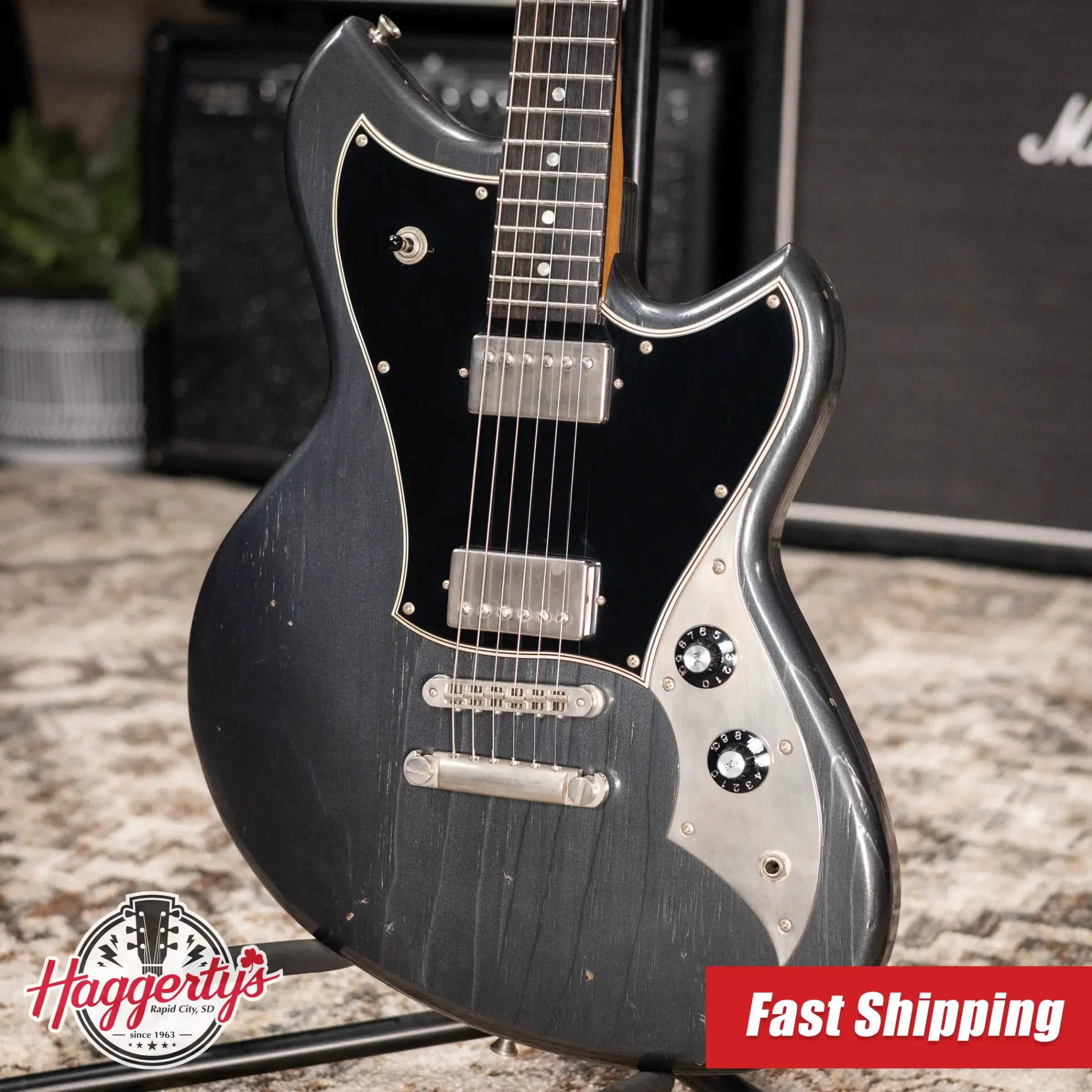 Novo Custom Shop Serus H2 Electric Guitar - Charcoal Frost with Softshell Case