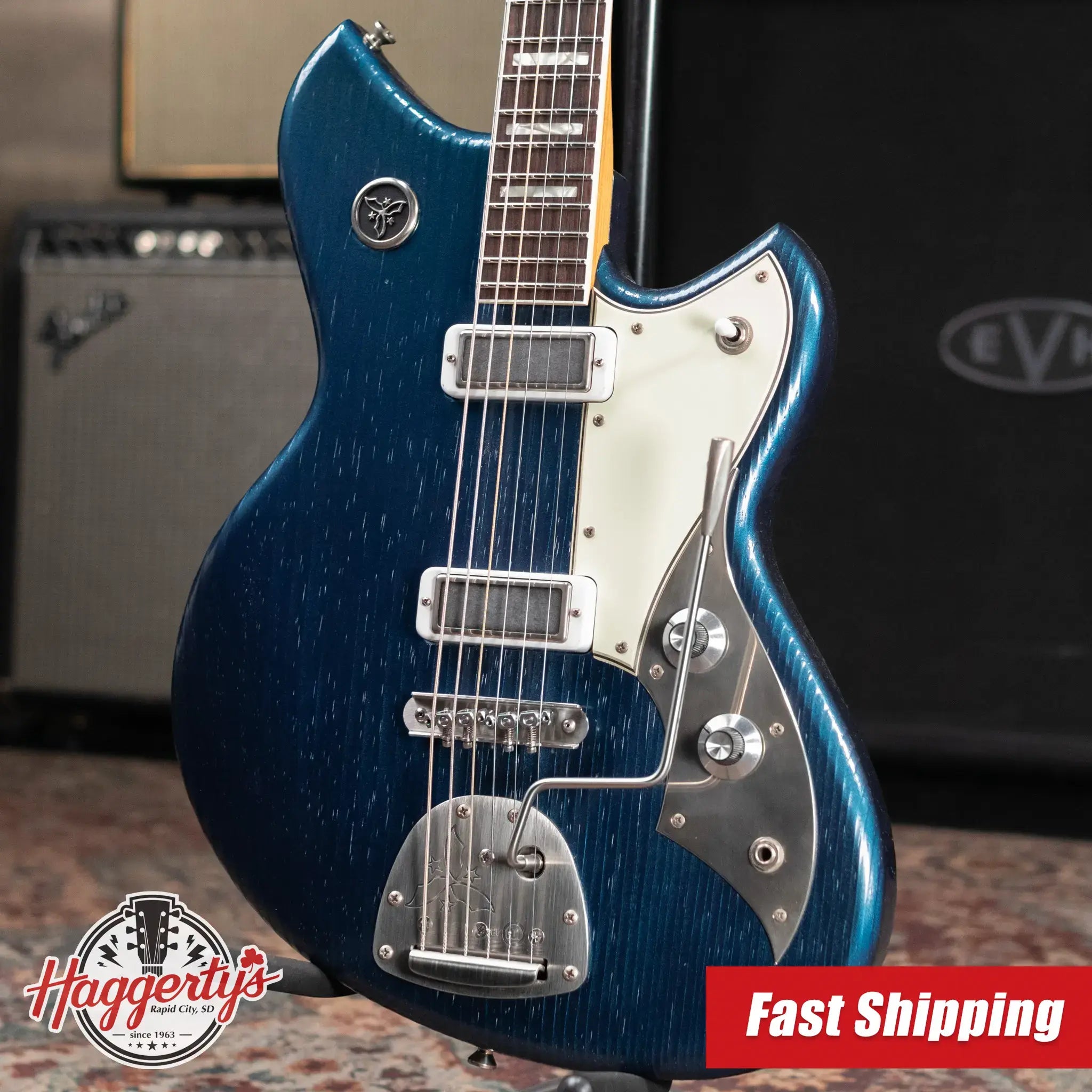 Novo Custom Shop Serus J Baritone Electric Guitar - Lake Como Blue with Softshell Case