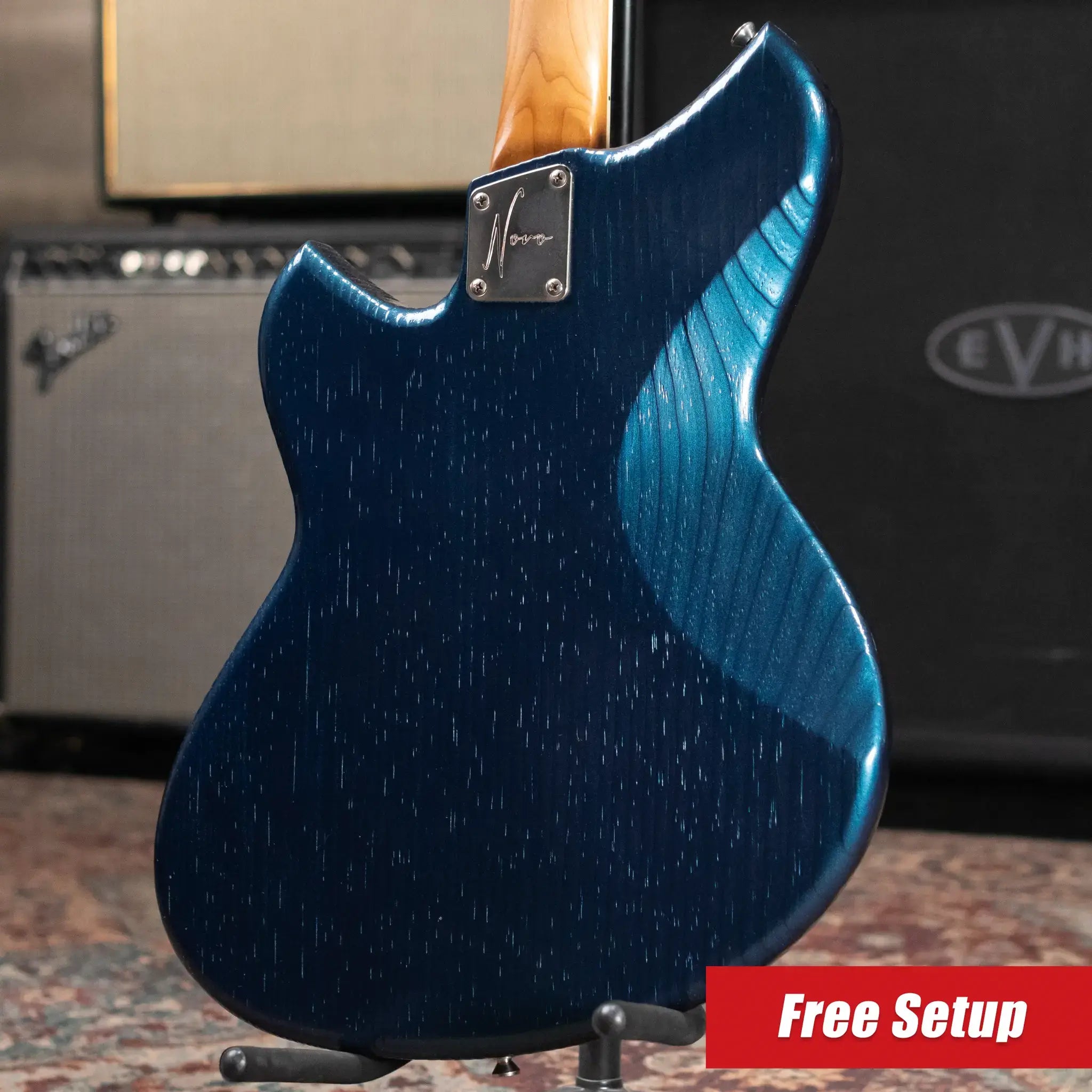 Novo Custom Shop Serus J Baritone Electric Guitar - Lake Como Blue with Softshell Case