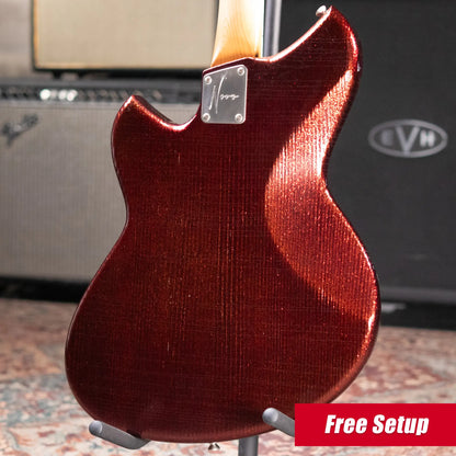 Novo Custom Shop Serus J Baritone Electric Guitar - Root Beer Sparkle with Gig Bag