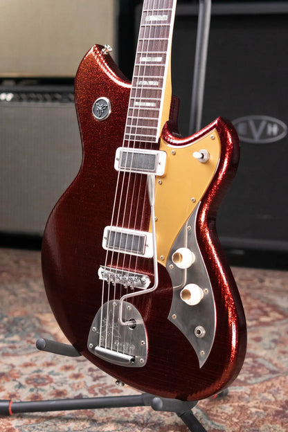 Novo Custom Shop Serus J Baritone Electric Guitar - Root Beer Sparkle with Gig Bag