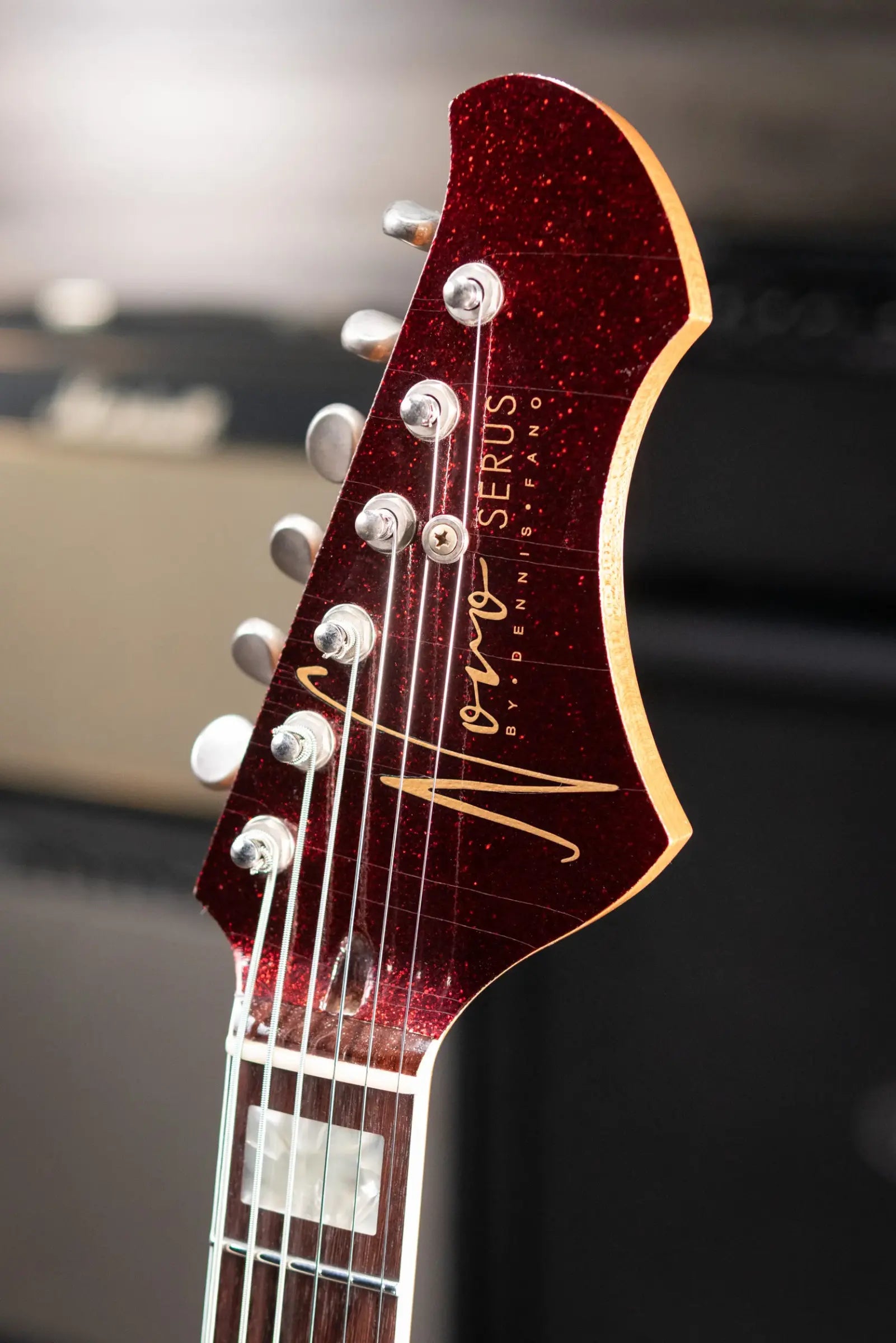 Novo Custom Shop Serus J Baritone Electric Guitar - Root Beer Sparkle with Gig Bag