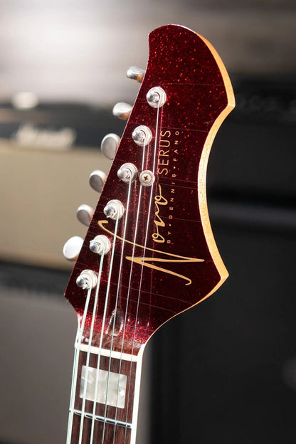 Novo Custom Shop Serus J Baritone Electric Guitar - Root Beer Sparkle with Gig Bag