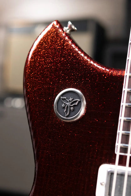 Novo Custom Shop Serus J Baritone Electric Guitar - Root Beer Sparkle with Gig Bag