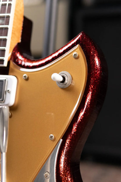 Novo Custom Shop Serus J Baritone Electric Guitar - Root Beer Sparkle with Gig Bag