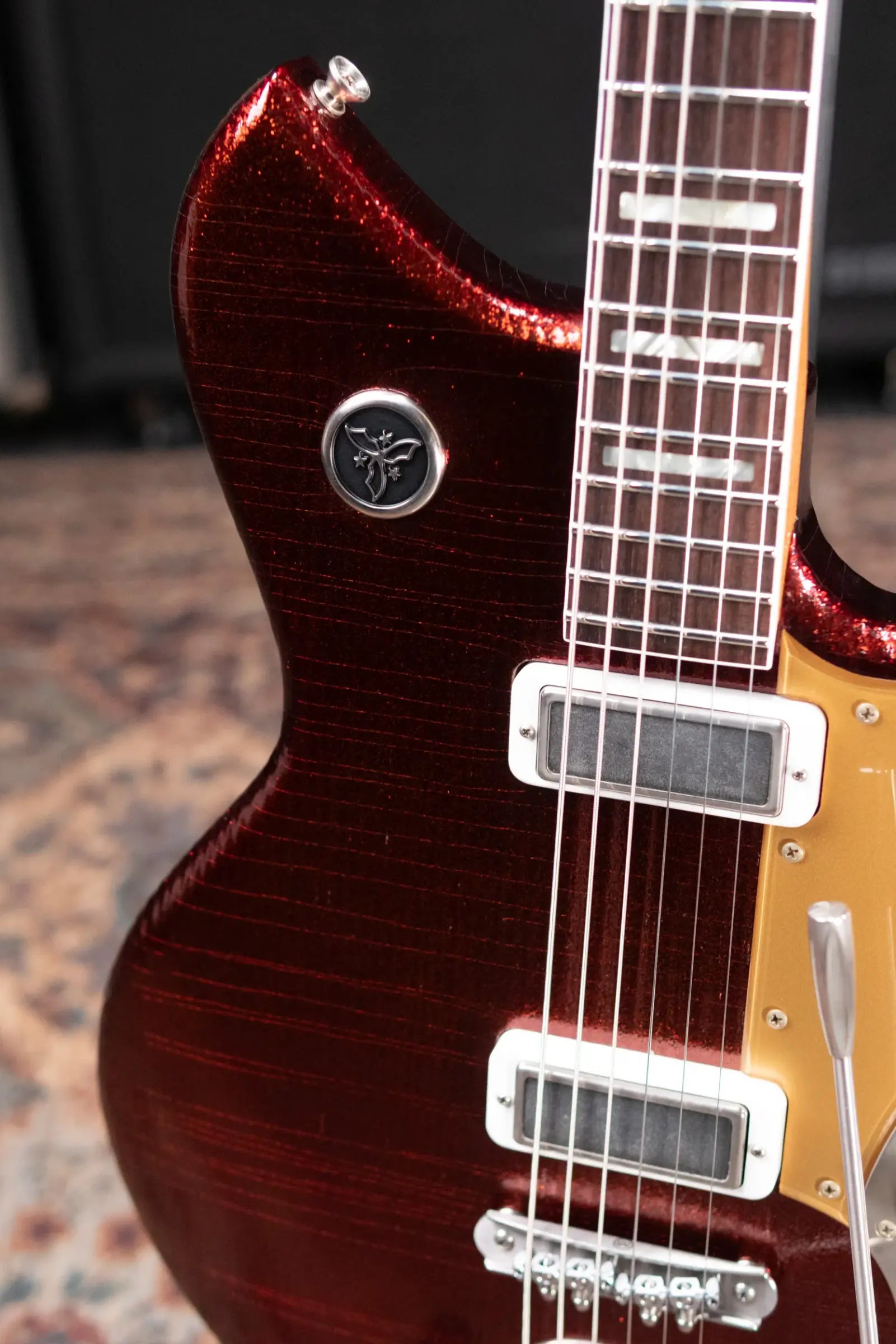 Novo Custom Shop Serus J Baritone Electric Guitar - Root Beer Sparkle with Gig Bag