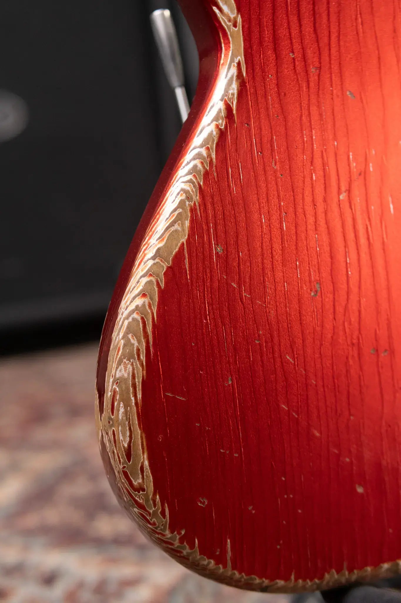 Novo Custom Shop Serus J Medium Distress Electric Guitar - Candy Apple Red with Gig Bag