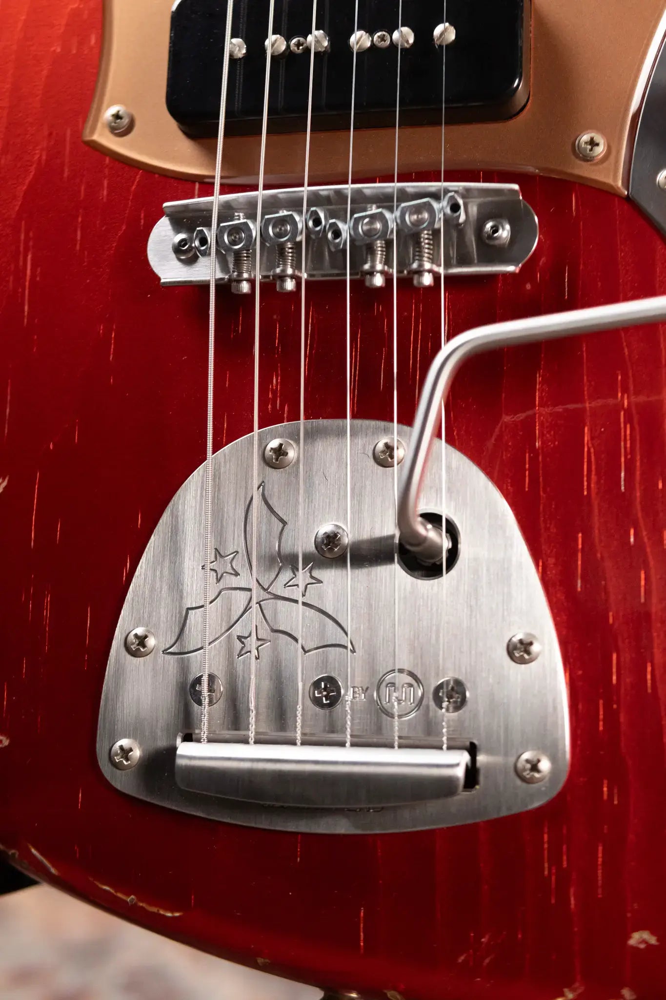 Novo Custom Shop Serus J Medium Distress Electric Guitar - Candy Apple Red with Gig Bag