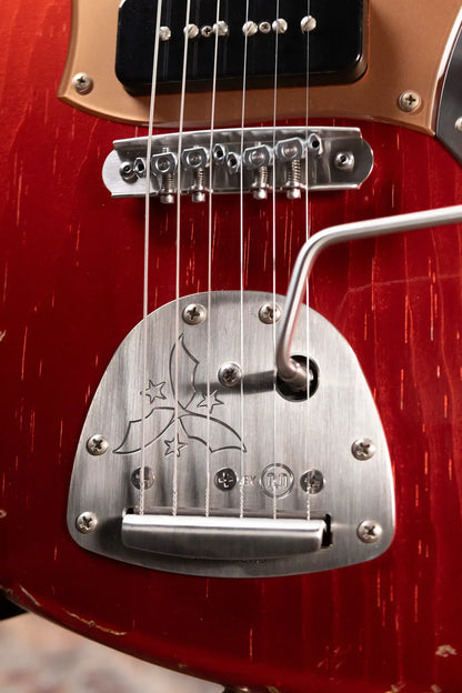 Novo Custom Shop Serus J Medium Distress Electric Guitar - Candy Apple Red with Gig Bag