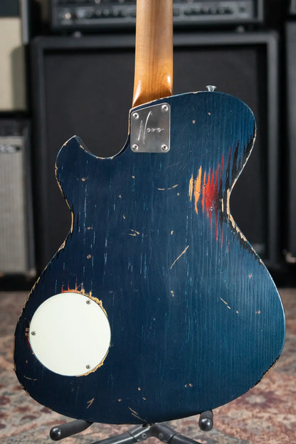 Novo Custom Shop Solus M1 Electric Guitar - Lake Como Blue over '64 3-Tone Burst with Gig Bag