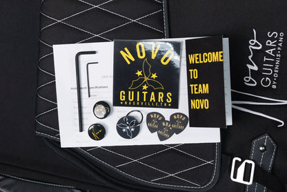 Novo Custom Shop Solus M1 Electric Guitar - Lake Como Blue over '64 3-Tone Burst with Gig Bag