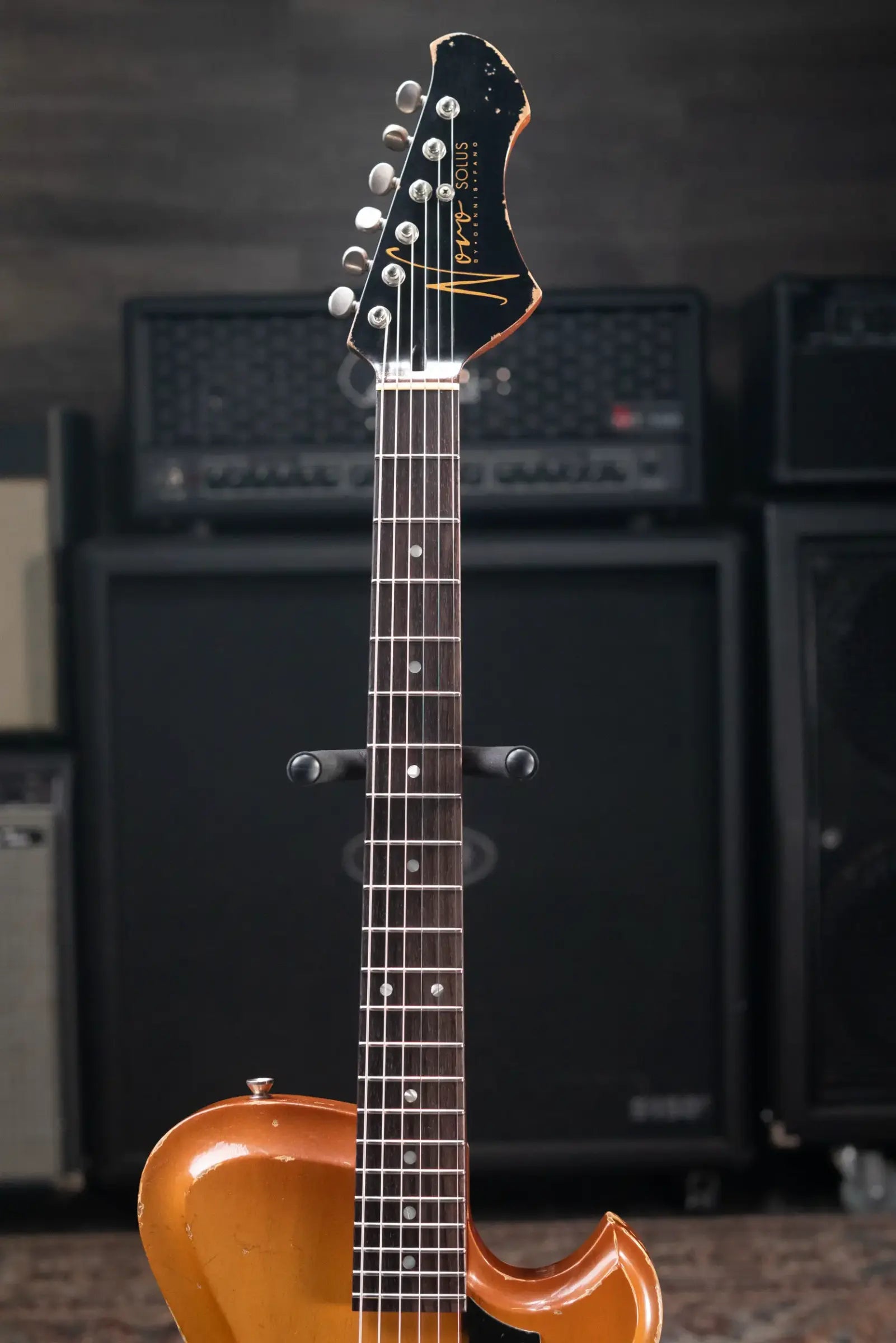 Novo Custom Shop Solus M1 Electric Guitar - Nicotine Blonde with Softshell Case