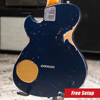 Novo Custom Solus F2 Electric Guitar - Lake Como Blue with Gig Bag
