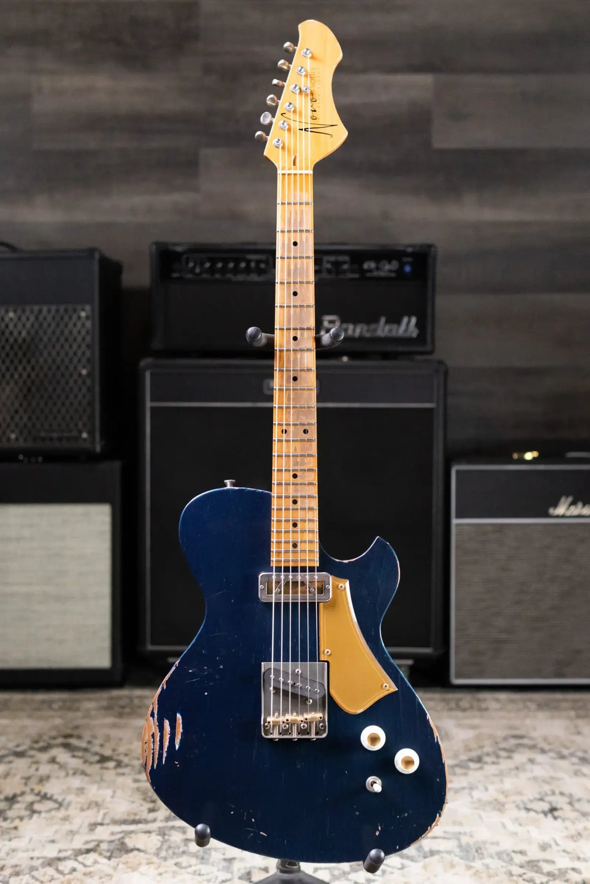 Novo Custom Solus F2 Electric Guitar - Lake Como Blue with Gig Bag