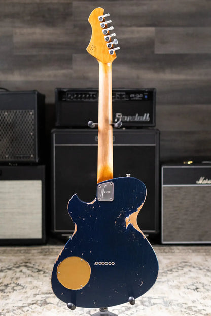 Novo Custom Solus F2 Electric Guitar - Lake Como Blue with Gig Bag