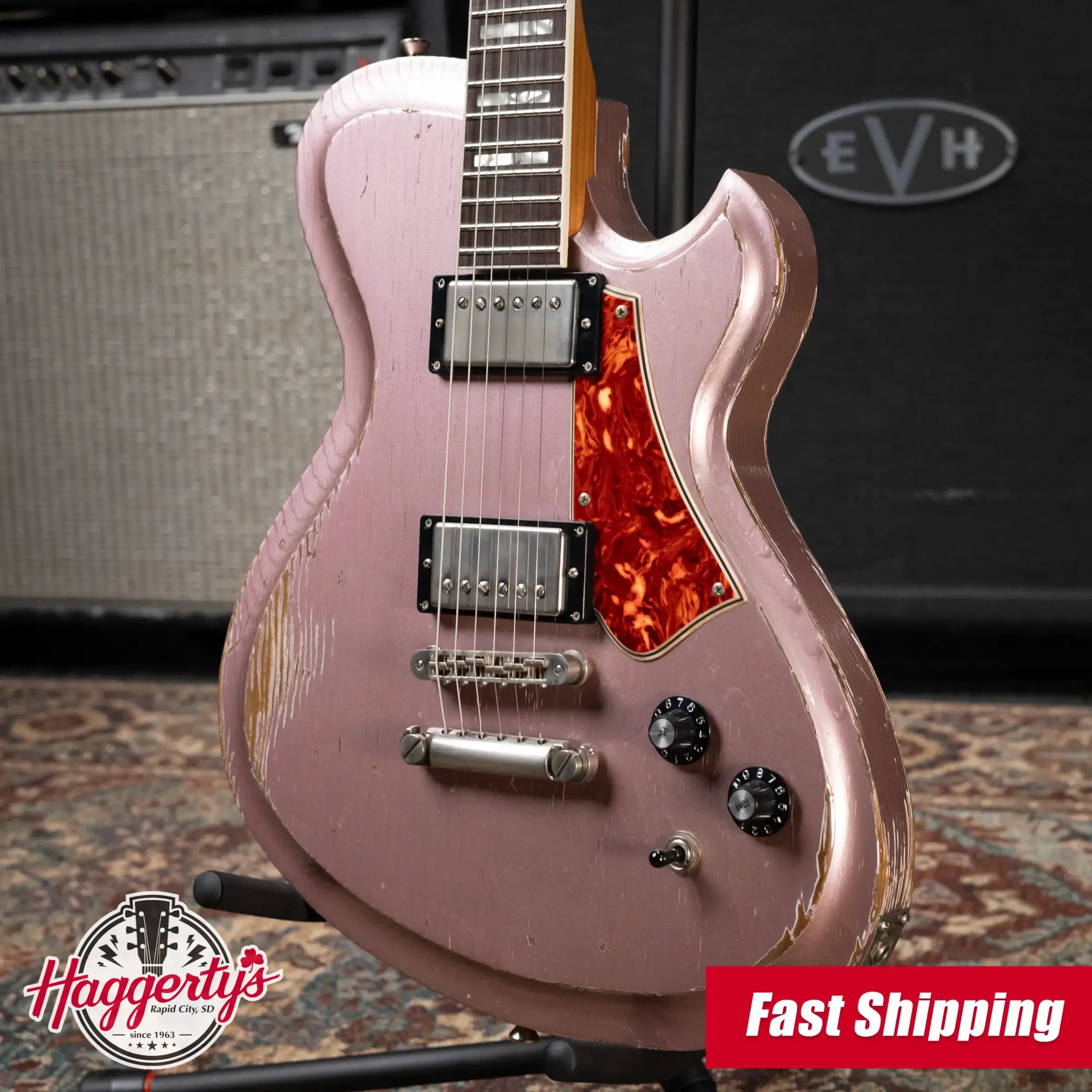 Novo Custom Solus H2 Electric Guitar - Heather Mist with Gig Bag