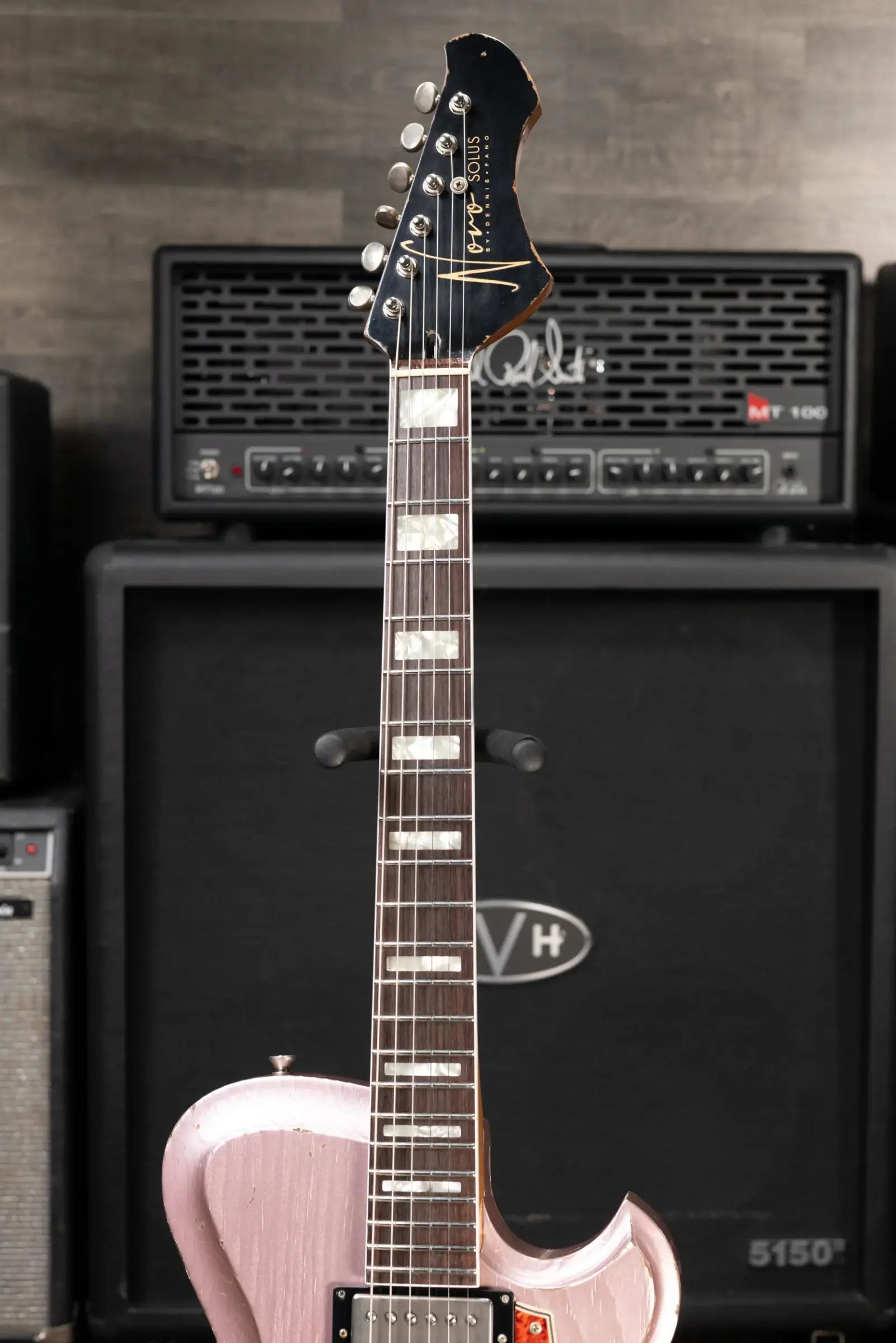 Novo Custom Solus H2 Electric Guitar - Heather Mist with Gig Bag