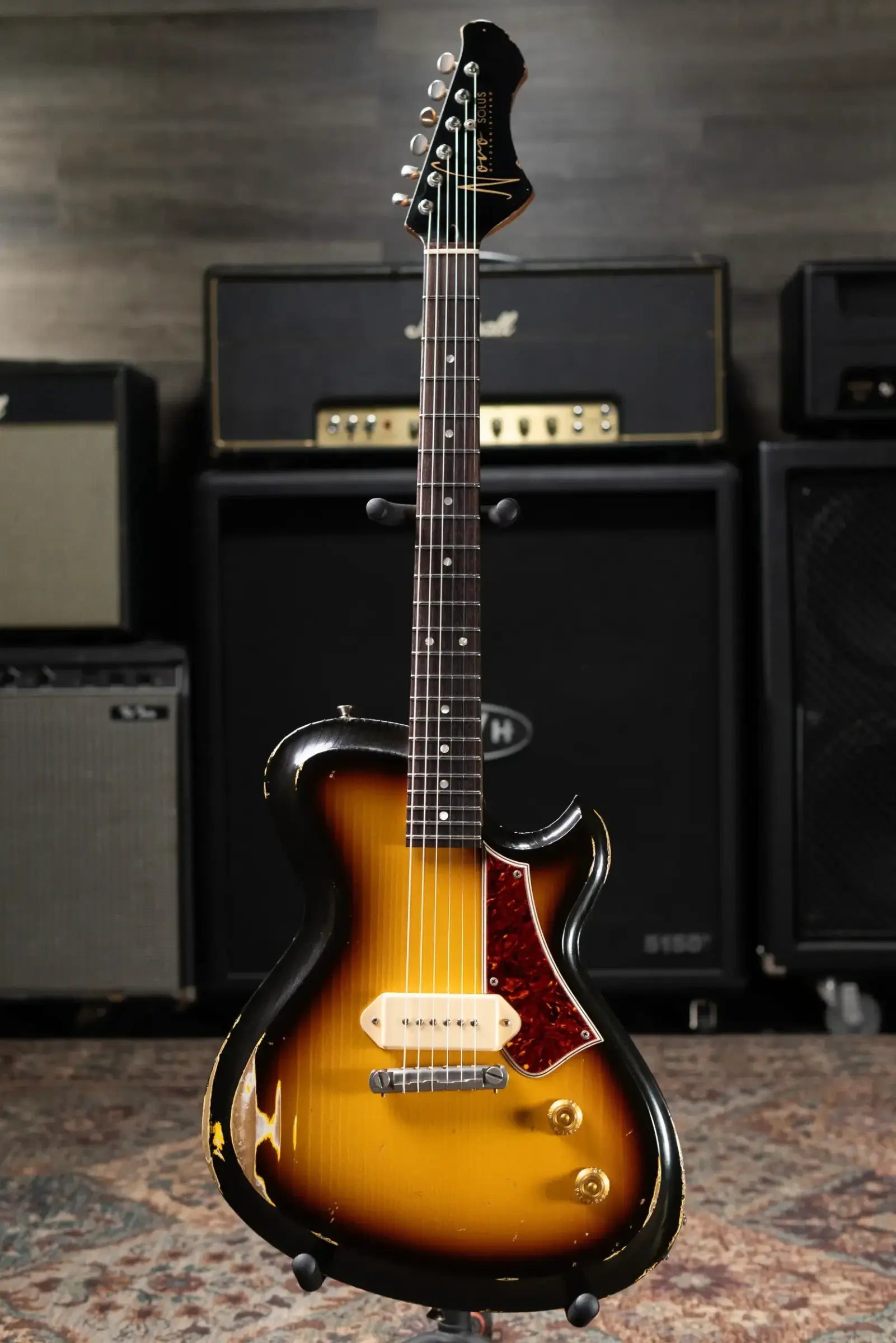 Novo Custom Solus M1 Electric Guitar - TV Burst with Gig Bag