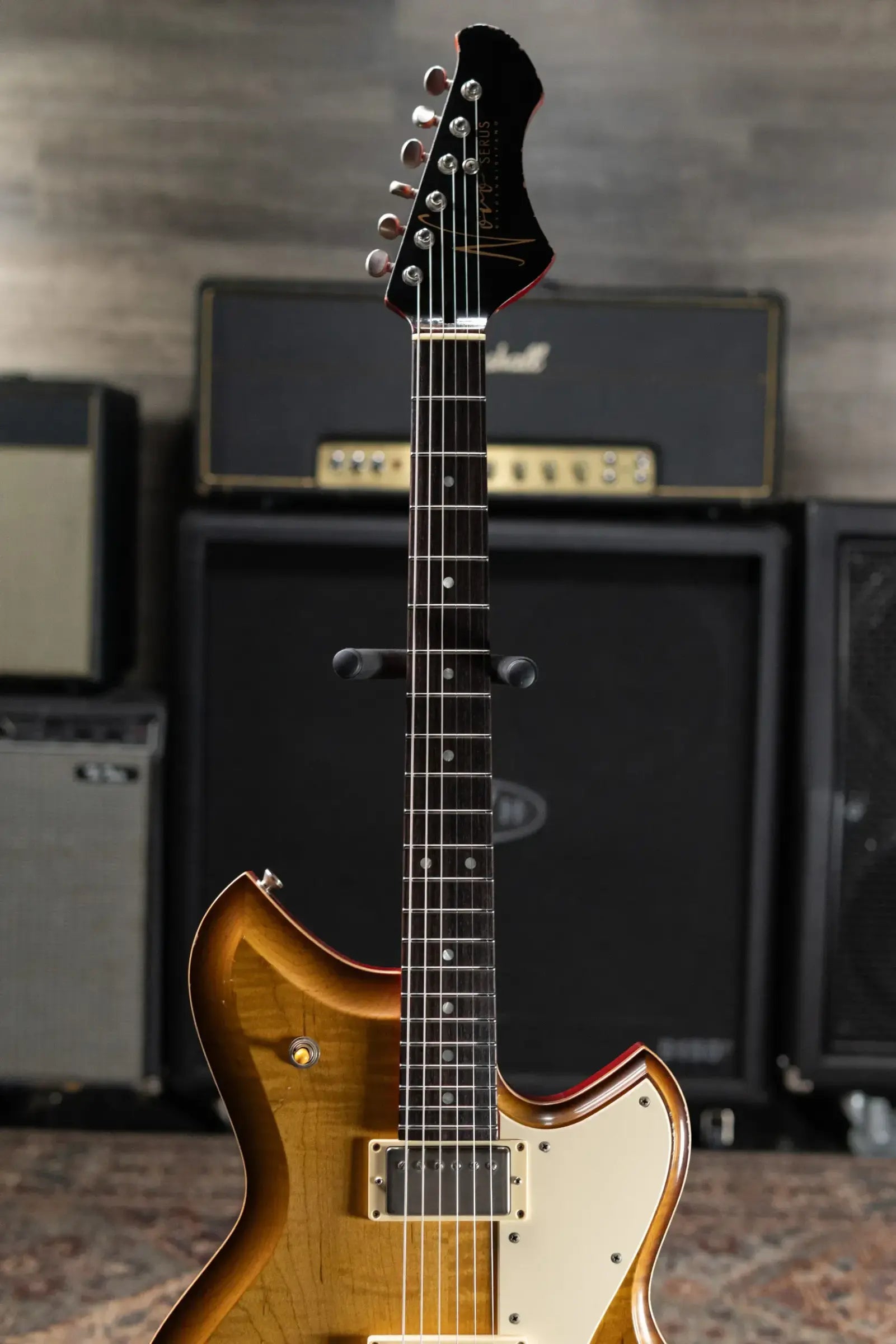 Novo Dealer Limited Chambered Serus H2 Electric Guitar - Dirty Lemon Burst with Gig Bag