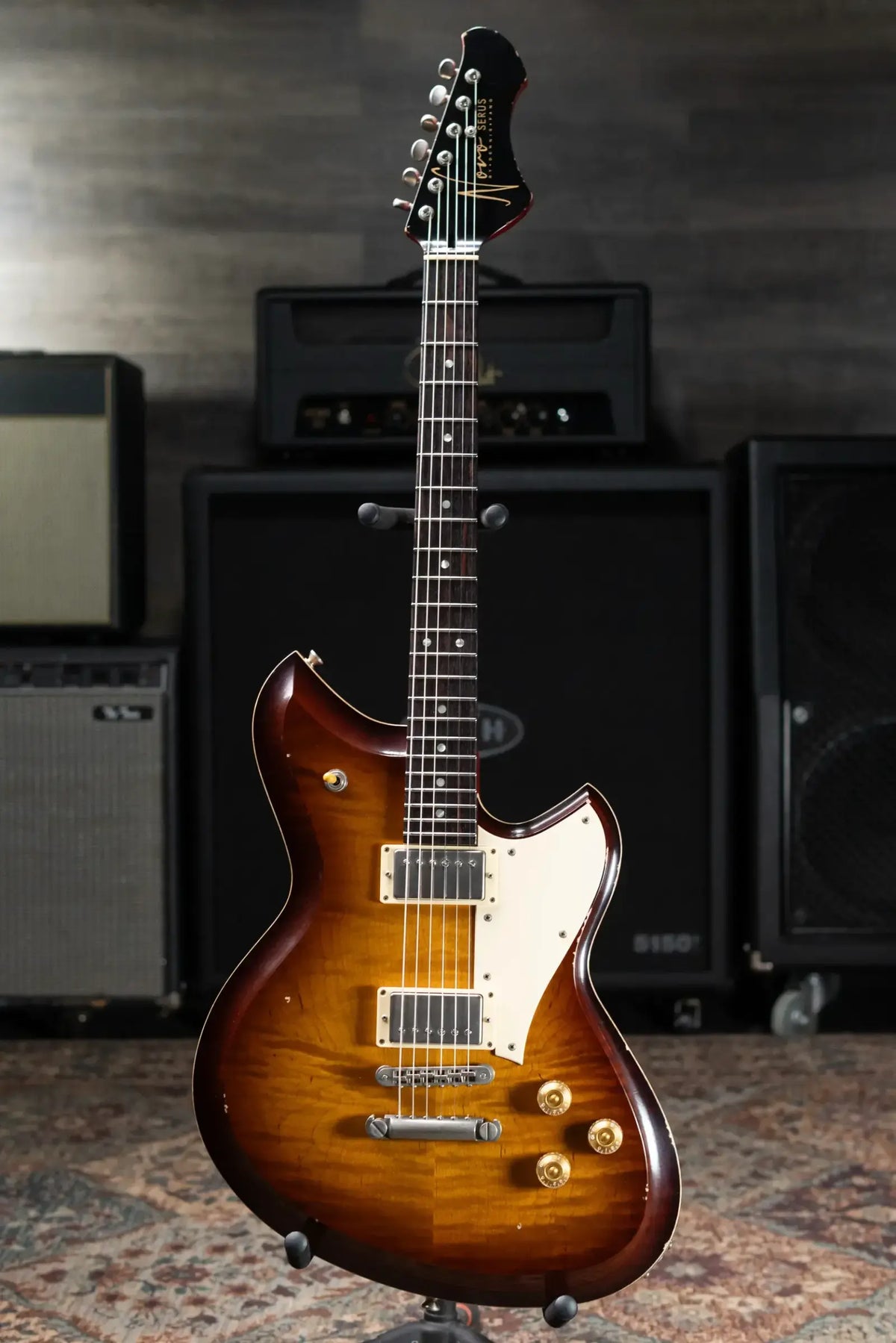 Novo Dealer Limited Chambered Serus H2 Electric Guitar - Tobacco Burst/Faded Cherry Back with Gig Bag