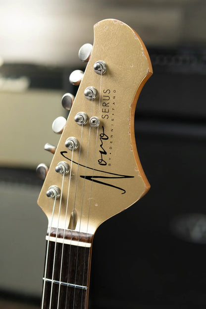 Novo Dealer Limited Serus J Electric Guitar - Shoreline Gold over '64 3-Tone Burst with Gig Bag