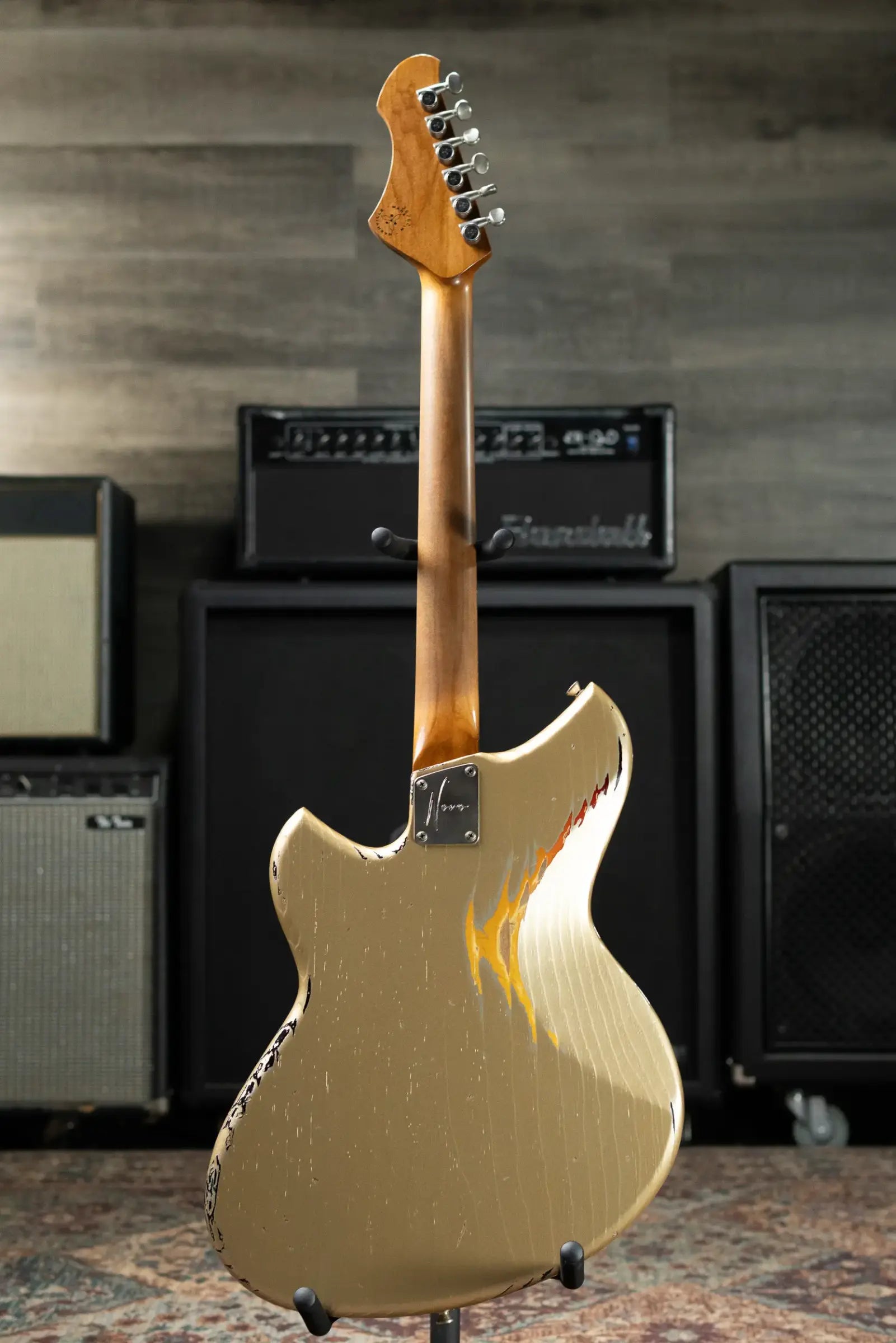 Novo Dealer Limited Serus J Electric Guitar - Shoreline Gold over '64 3-Tone Burst with Gig Bag