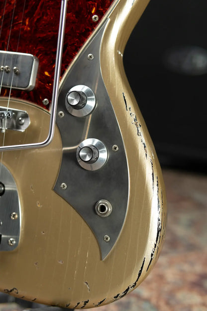 Novo Dealer Limited Serus J Electric Guitar - Shoreline Gold over '64 3-Tone Burst with Gig Bag