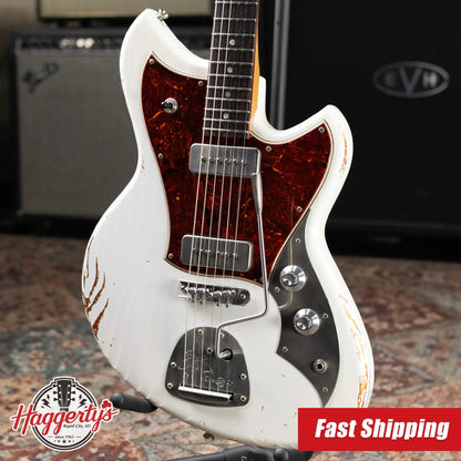 Novo Limited Serus J Electric Guitar - Olympic White over Aztec Gold with Gig Bag