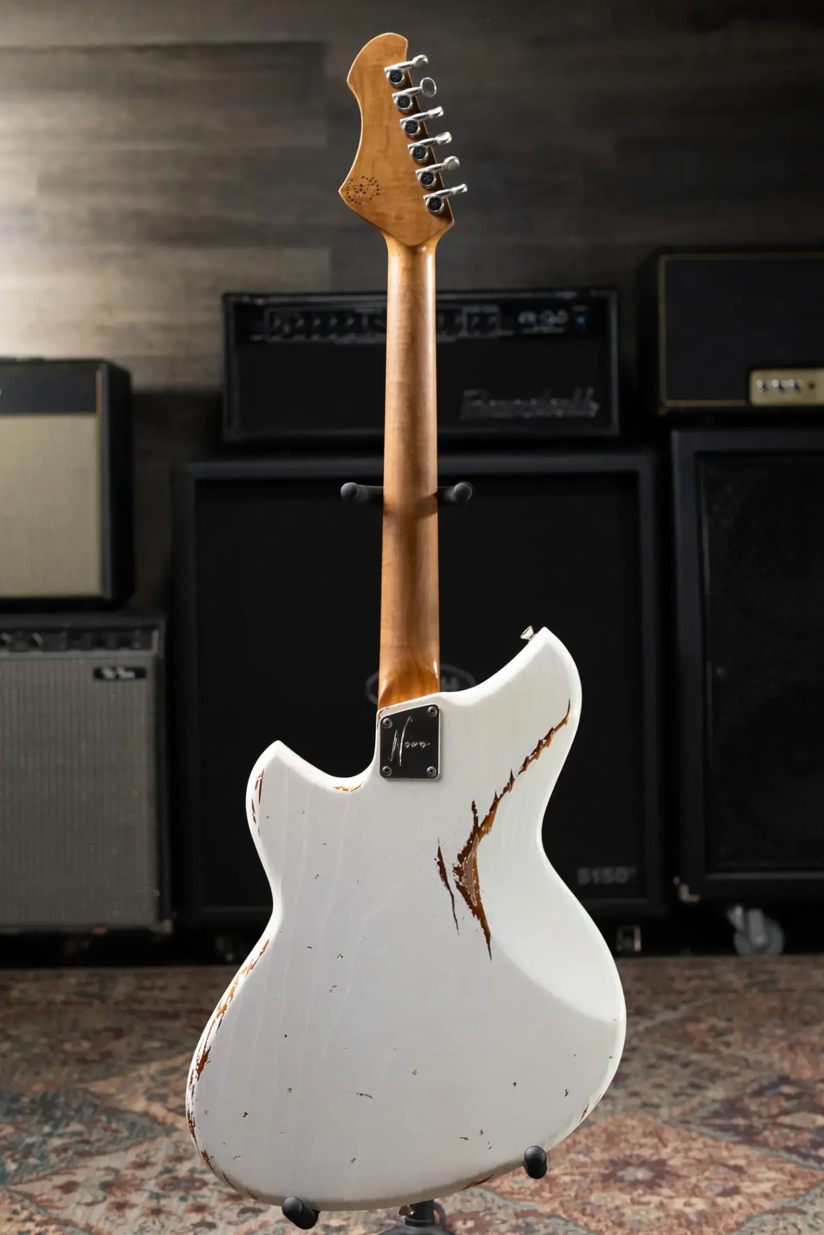 Novo Limited Serus J Electric Guitar - Olympic White over Aztec Gold with Gig Bag