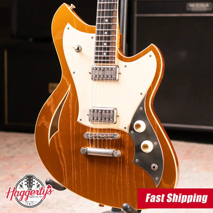 Novo Miris H2 Semi-Hollow Electric Guitar - Aztec Gold with Softshell Gig Bag