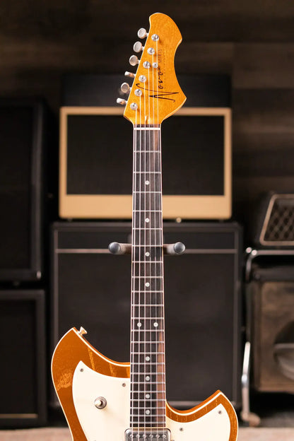 Novo Miris H2 Semi-Hollow Electric Guitar - Aztec Gold with Softshell Gig Bag