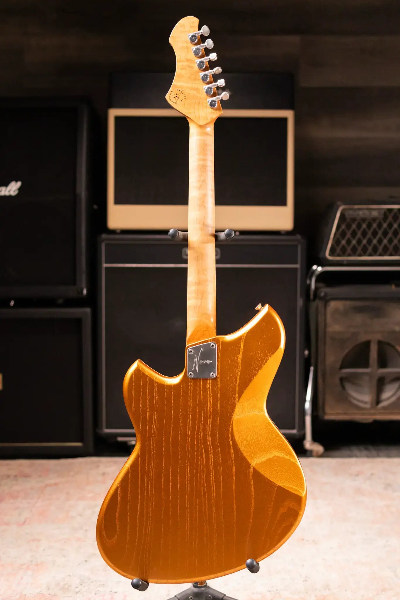 Novo Miris H2 Semi-Hollow Electric Guitar - Aztec Gold with Softshell Gig Bag