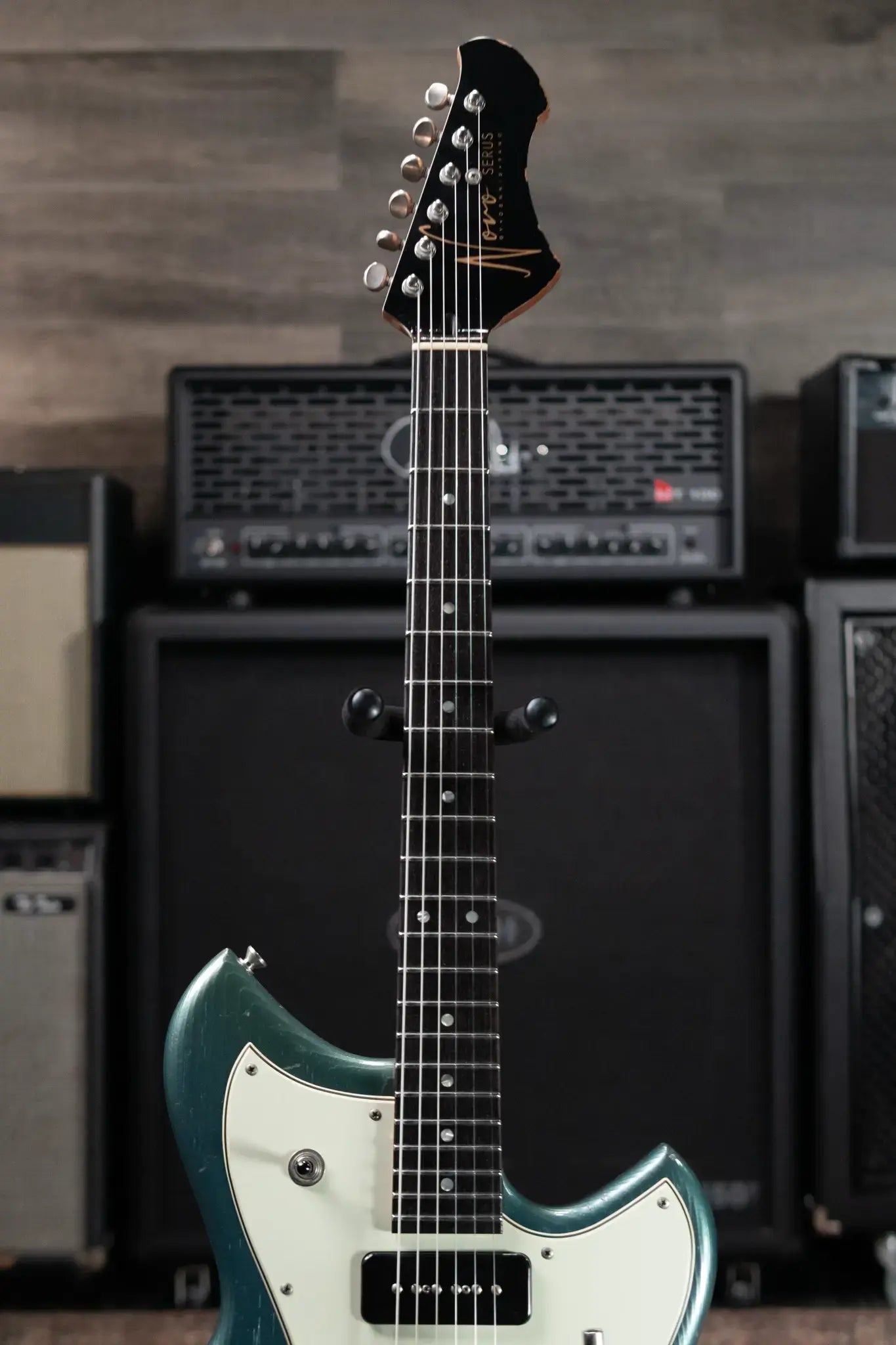 Novo Serus J Custom Electric Guitar - Aged Pelham Blue with Gig Bag
