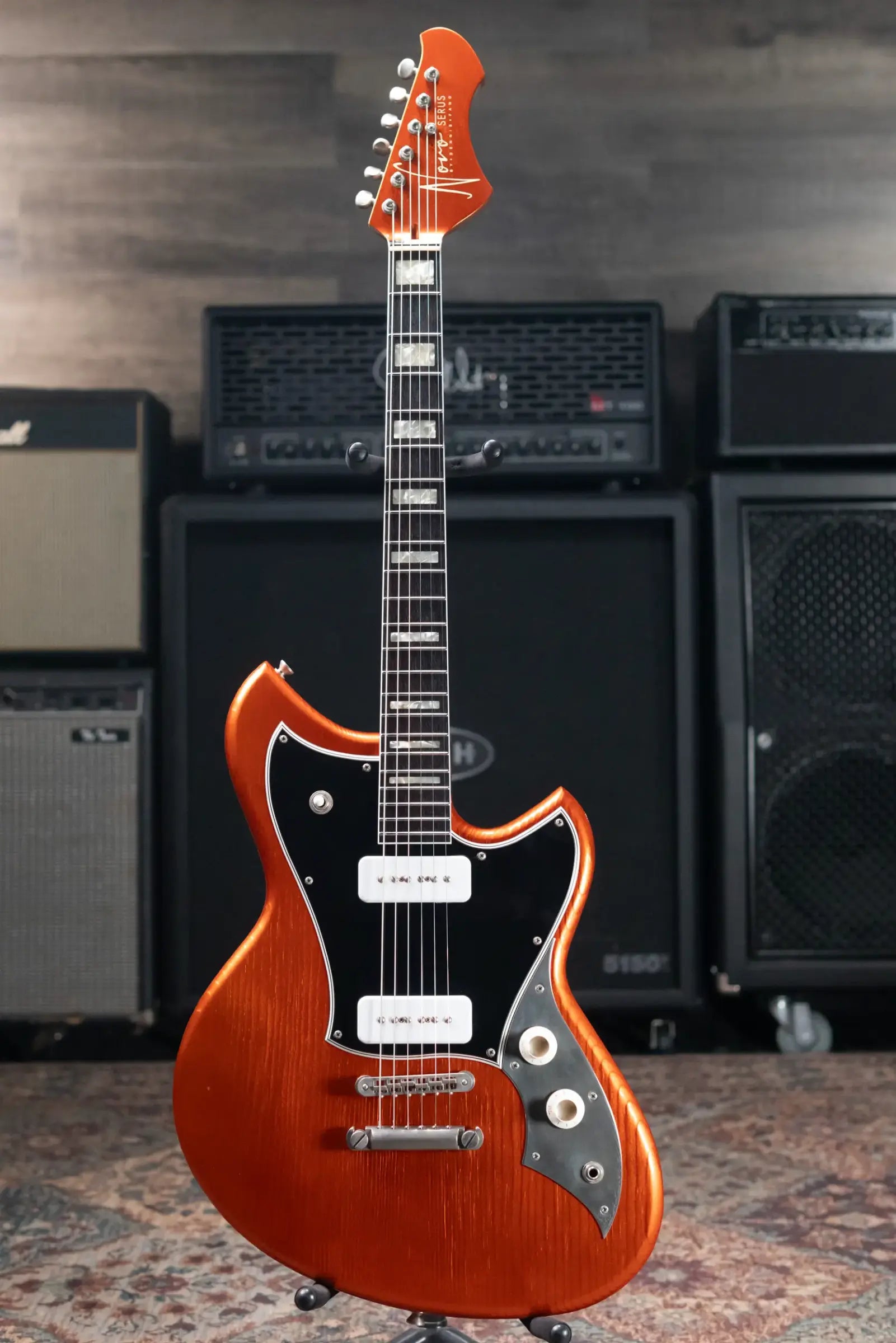 Novo Serus P2 Electric Guitar - Candy Apple Orange with Gig Bag