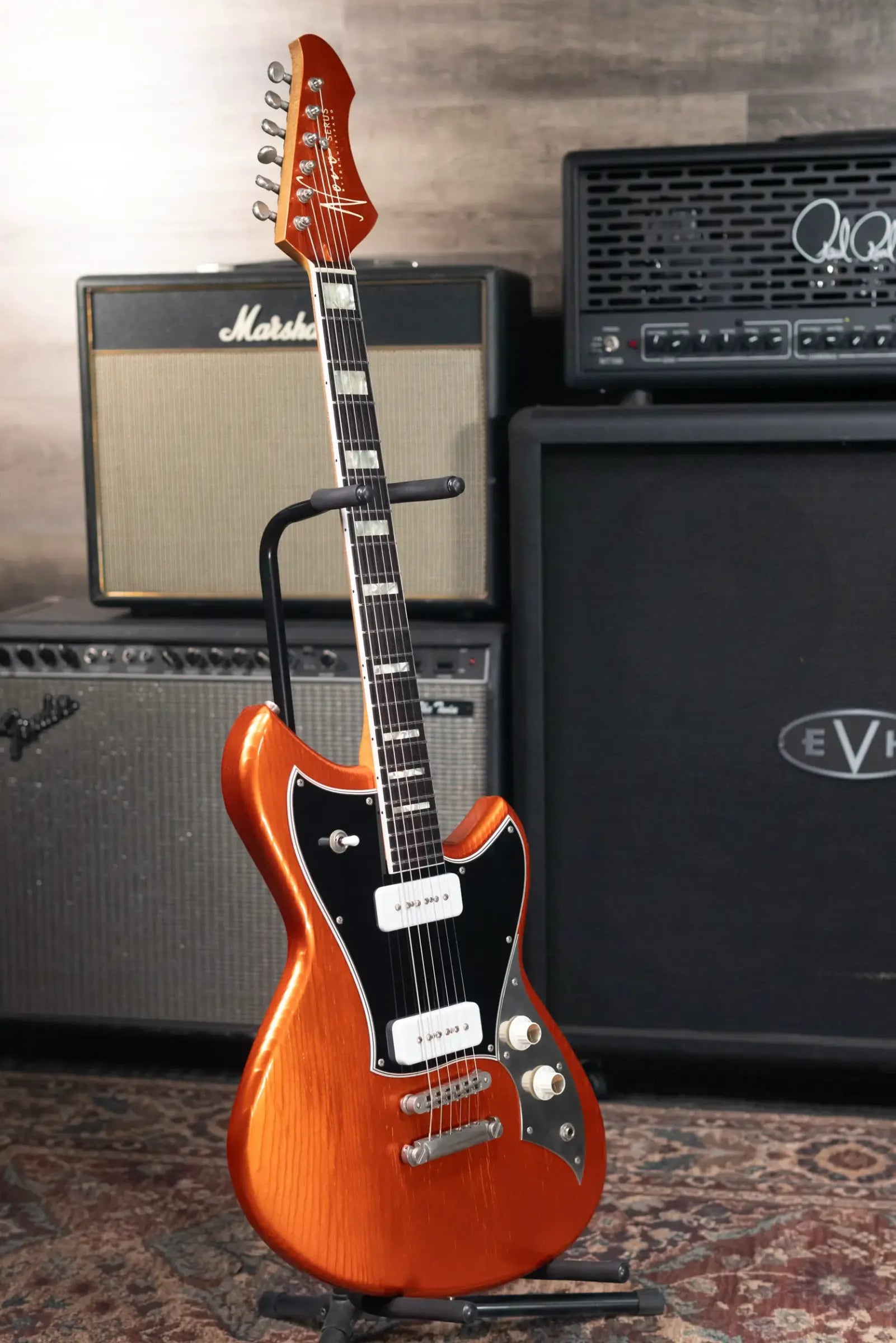 Novo Serus P2 Electric Guitar - Candy Apple Orange with Gig Bag