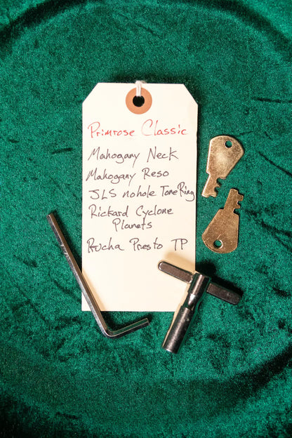 OME Banjos Gold Hill Primrose Classic 5-String Resonator Banjo with Hardshell Case