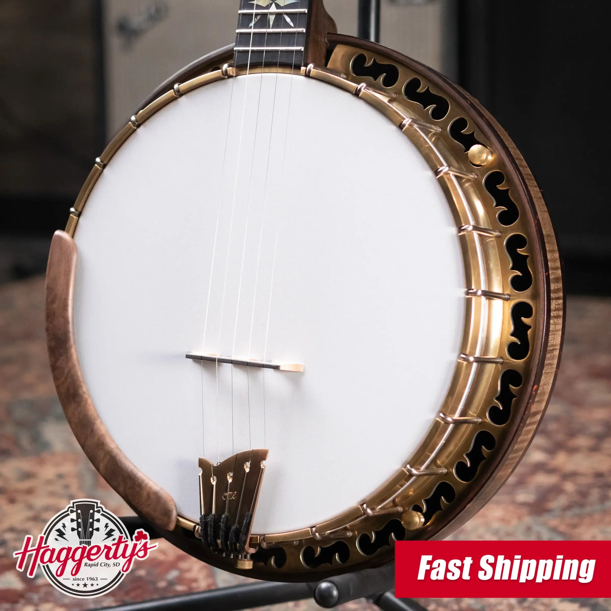 OME Banjos Gold Hill Vintage Alpha 5-String Resonator Banjo with Hardshell Case