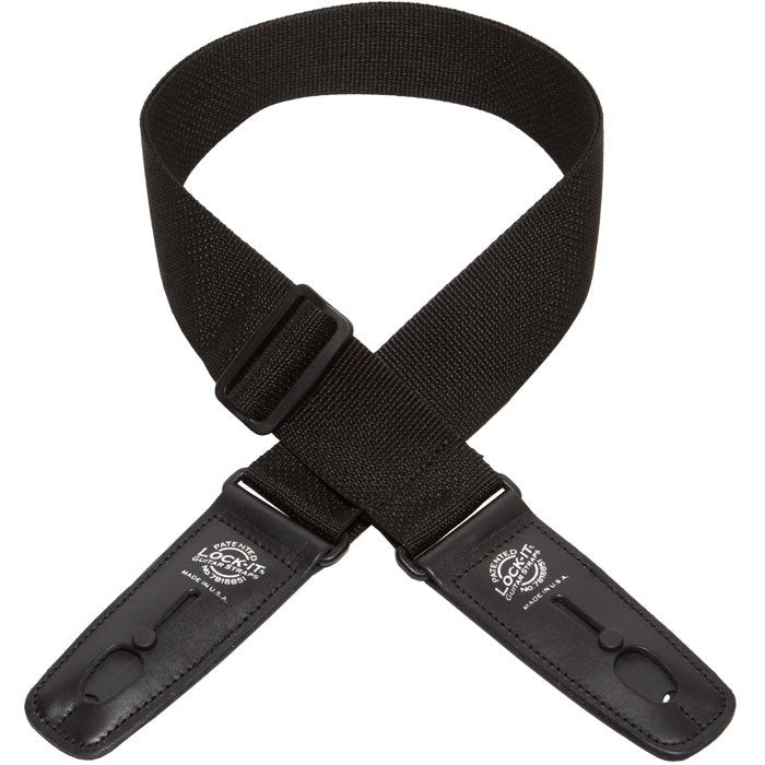 OMG 2" Lock-it Poly Guitar Strap Black