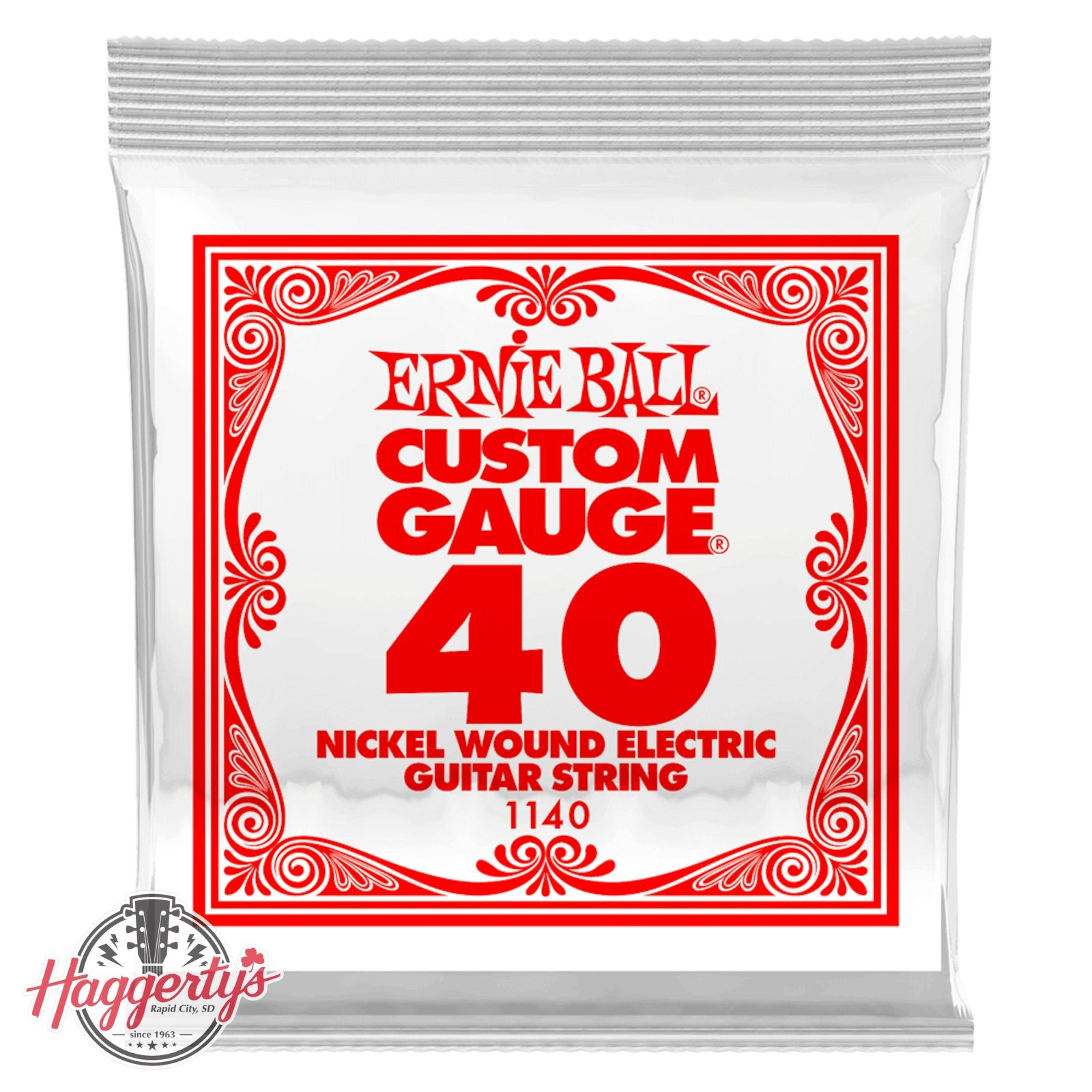 Ernie Ball .040 Nickel Wound Electric Guitar Strings 6 pack (1140)