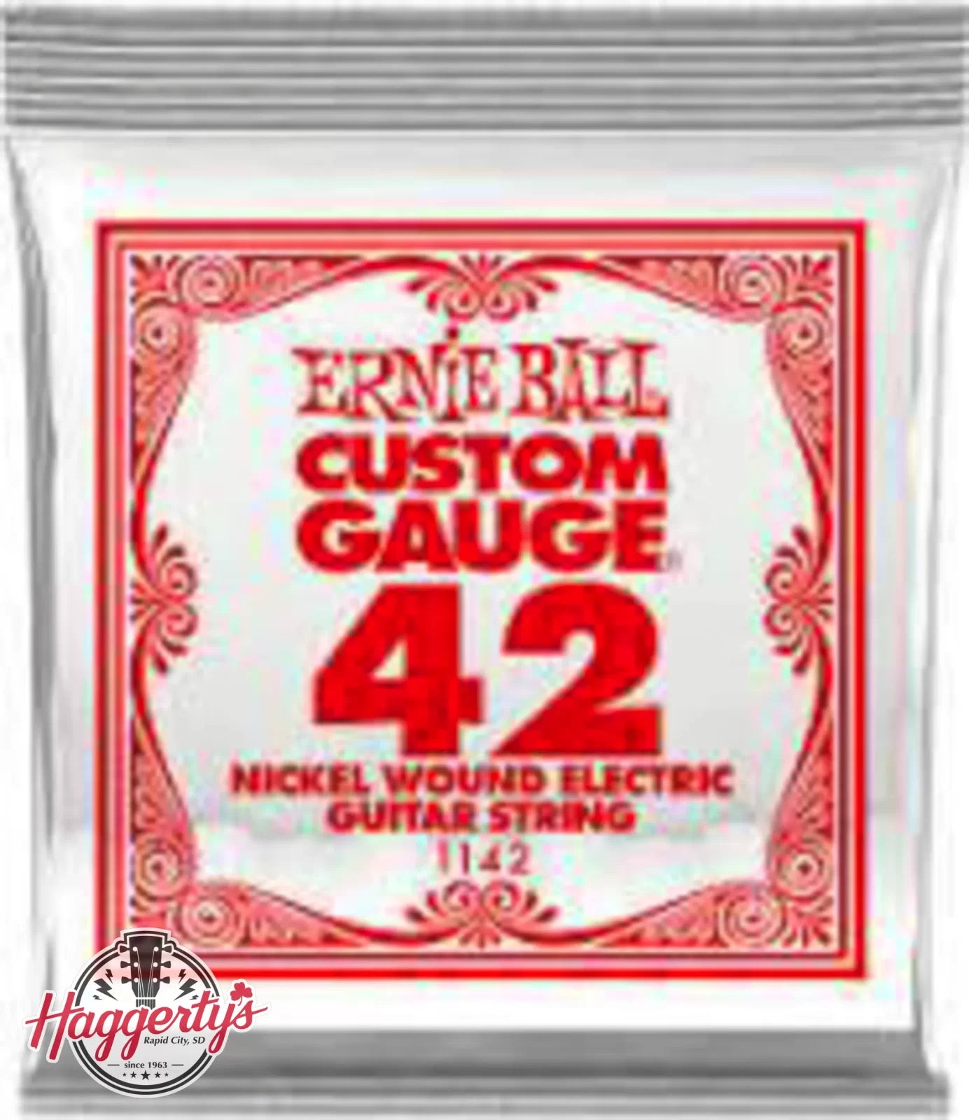 Ernie Ball P01142 .042 Nickel Wound Electric Guitar Strings 6 pack