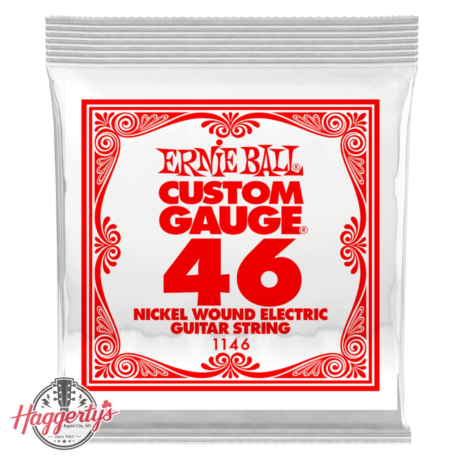 Ernie Ball P01146 .046 Nickel Wound Electric Guitar Strings 6 Pack